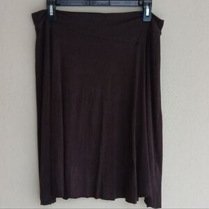 Three Dots Women’s Lightweight Chocolate Brown Skirt